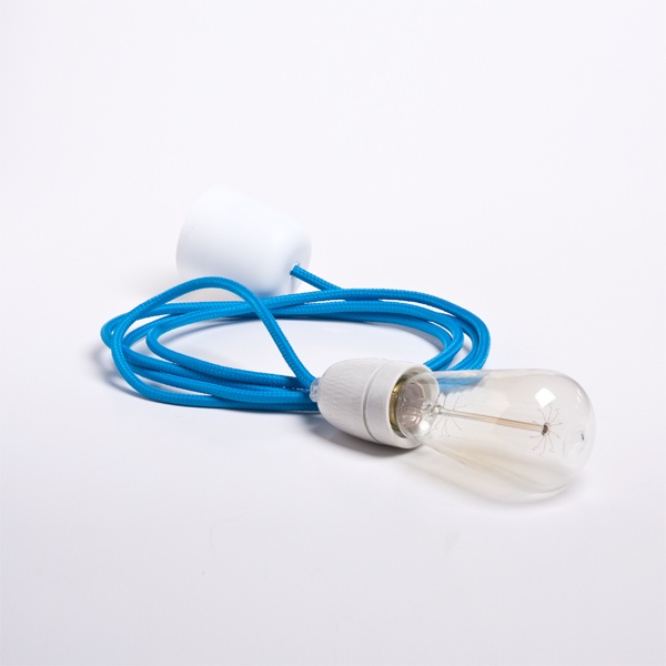 Kabel w oplocie z porcelanową oprawką