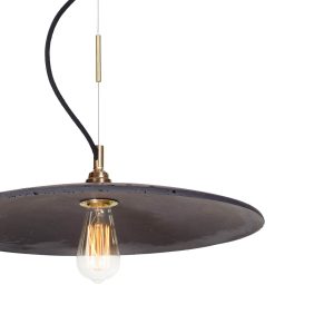 Lotna - concrete lamp with brass elements